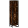 vidaXL Highboard Rūkytas ąžuolas 35,5x35x139 cm Mediena ir metalas