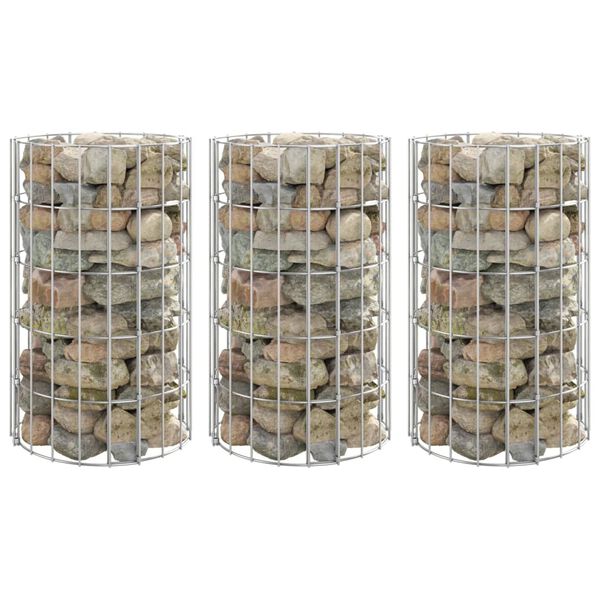 vidaXL Gabionų loveliai, 3vnt., 30x50cm, galvanizuotas plienas