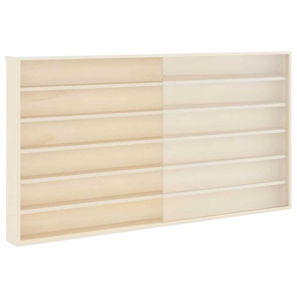 vidaXL Sieninis vitrina su lentyna Smėlio 100 x 8,5 x 54 cm fanera