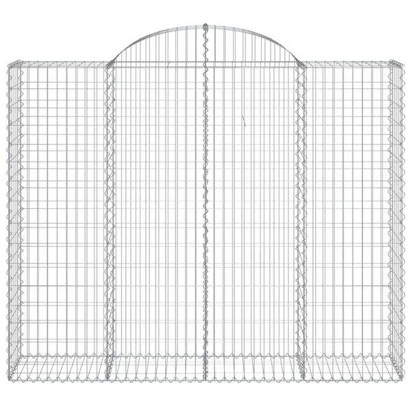 vidaXL Išlenkti gabiono krepšiai, 30 vnt., 200x50x160/180cm, geležis