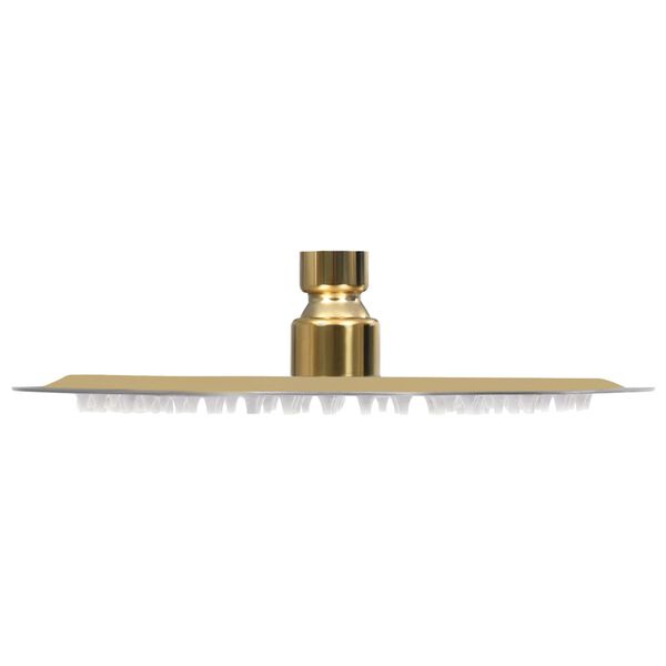 vidaXL Lietaus du&scaron;o galvutė, auksinė, 20cm, nerūdijantis plienas