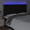 vidaXL Galvūgalis su LED, juodos spalvos, 160x5x118/128cm, audinys