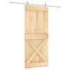 vidaXL Slankios durys Natūrali ir Balta 90 x 210 cm