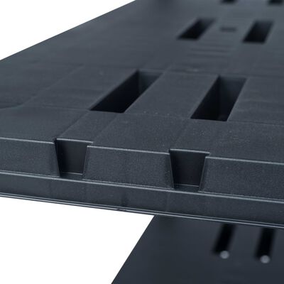 vidaXL Sandėliavimo lentynos, 2vnt., juod., 90x40x180cm, plast., 260kg