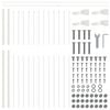 vidaXL Sodo tvora 6 pcs Balta 10,2 x 1,5 m Miltelinis plienas