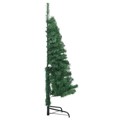 vidaXL Dirbtinė kampinė Kalėdų eglutė, žalia, 150cm, PVC