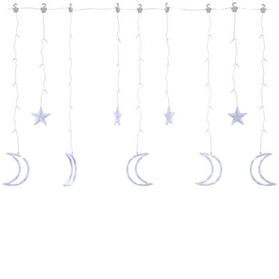 vidaXL Girlianda žvaigždės ir mėnuliai, 345 mėlynos LED lemputės
