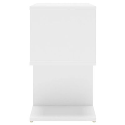 vidaXL Naktinė spintelė, baltos spalvos, 50x30x51,5cm, MDP