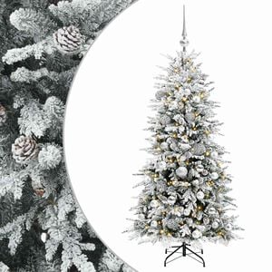 vidaXL Dirbtinė kalėdinė eglutė su rutuliuku 120 cm 150 LED