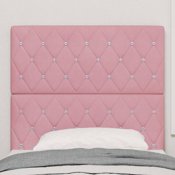 vidaXL Galvūgalis su galvūgalio Rožinė 90 cm Dirbtinė oda