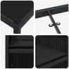 vidaXL Sodo valgomojo komplektas su pagalve 9 pcs Juoda poliratanas