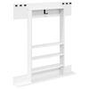vidaXL Biliardo lazdos stovas Apdirbta mediena 93 x 12 x 103 cm Balta