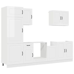 vidaXL Virtuvinių spintelių komplektas, 7 dalių, Kalmar, balta