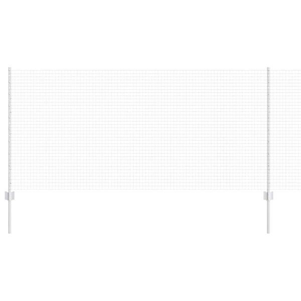 vidaXL Tvora su stulpais Sidabro 1 x 25 m Plienas