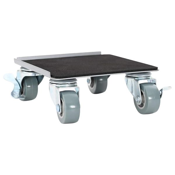 vidaXL Baldų ratukai, 4 vnt. su keltuvu, 13,5x13,5x6 cm, plienas, 1300 kg