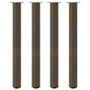 vidaXL Baro stalo kojos, 4 vnt., natūralus plienas, 110&ndash;112 cm, plienas