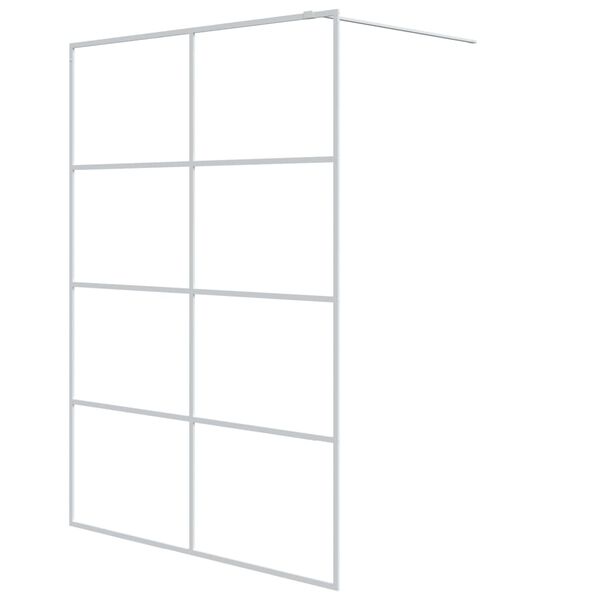 vidaXL Du&scaron;o sienelė, baltos spalvos, 140x195cm, skaidrus ESG stiklas