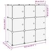 vidaXL Storage Cube Organizer su 9 kubeliais ir durelėmis juodas PP