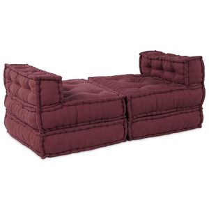 vidaXL Modulinė sofa Audinys Raudonmedis 210 x 140 x 56 cm