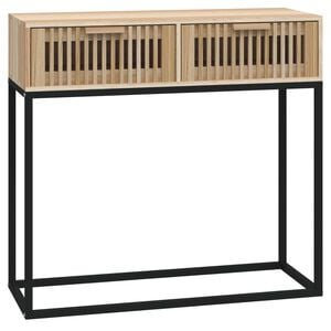 vidaXL Konsolinis staliukas, 80x30x75cm, apdirbta mediena ir geležis