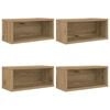 vidaXL CD saugojimo stovas 4 vnt. Artisano ąžuolo 40 x 17 x 17 cm