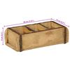 vidaXL Padėklas 4 pcs Ruda 30 x 14 x 9 cm Kietas atkurtas medis