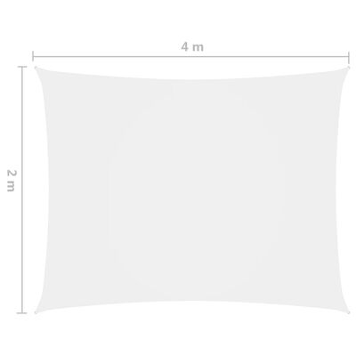 vidaXL Uždanga nuo saulės, balta, 2x4m, oksfordo audinys, stačiakampė