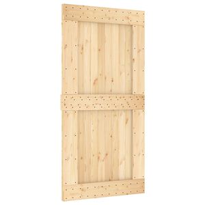 vidaXL Slankios durys NARVIK Natūrali ir juoda 100 x 210 cm (213,5 cm)