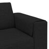vidaXL Svetainės sofa 3 pcs Juoda Poliesteris