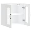 vidaXL Virtuvės sieninė spintelė su stiklinėmis durimis, Kalmar, balta