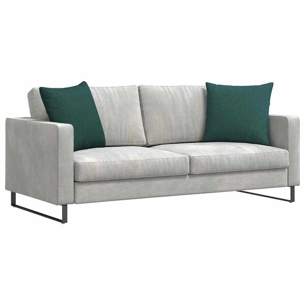 vidaXL Sofa Pagalvės 2 pcs Tamsiai žalia 50 x 50 cm audinys