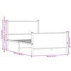 vidaXL Lovos rėmas be čiužinio, sonoma ąžuolo, 100x200cm, metalas