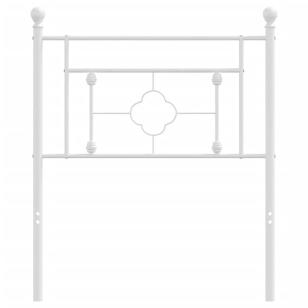 vidaXL Metalinis galvūgalis, baltos spalvos, 75cm