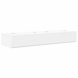 vidaXL Studijos stalas Balta 130 x 40 x 19,5 cm Apdirbta mediena