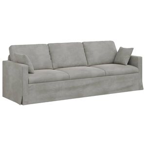 vidaXL Sofa &Scaron;viesiai pilka 228 x 78 x 80 cm Aksomas