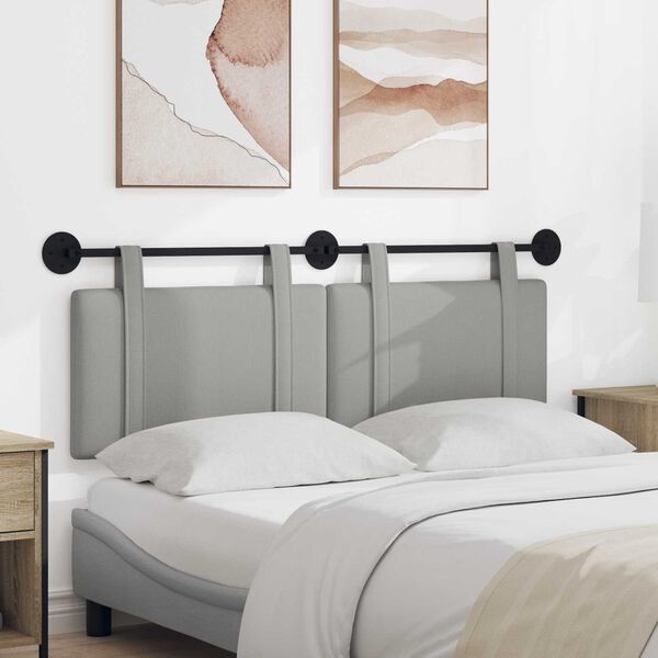 vidaXL Kabantysis galvūgalis Debesų pilka 130 x 55 x 5 cm audinys