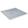vidaXL Grotelės Sidabrinė 50 x 50 x 2 cm Kar&scaron;tojo cinkavimo plienas