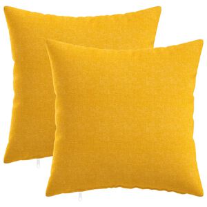 vidaXL Pagalvėlės užvalkalas 2 vnt. HEERLEN &Scaron;viesi geltona 30 x 30 cm