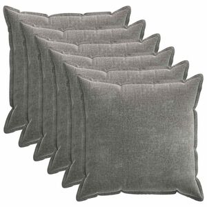 vidaXL Pagalvėlės užvalkalas 6 pcs HOUTEN Tamsiai pilka 80 x 80 cm