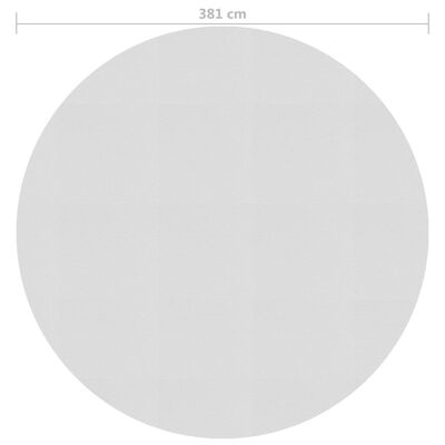 vidaXL Saulę sugerianti baseino plėvelė, pilkos spalvos, 381cm, PE