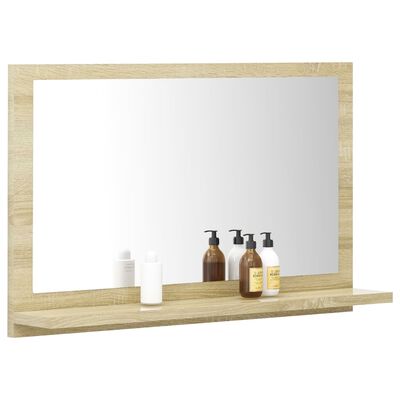 vidaXL Vonios kambario veidrodis, ąžuolo spalvos, 60x10,5x37cm, MDP