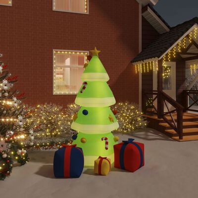 vidaXL Pripučiama Kalėdų eglutė su LED lemputėmis, 240cm