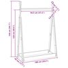 vidaXL Drabužių kabykla, 100x45x150cm, pušies medienos masyvas