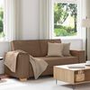 vidaXL Dvivietė sofa, ruda, 140 cm, audinys