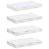 vidaXL Sieninė lentyna 4 pcs Balti marmuro 40 x 23,5 x 4 cm