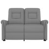 vidaXL Dvivietis atlošiamas masažinis krėslas, pilkas, dirbtinė oda