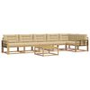 vidaXL Lauko sofos komplektas 7 pcs Balta ir kreminė 79 x 79 x 37 cm