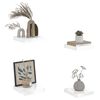 vidaXL Pakabinamos lentynos, 4vnt., baltos, 23x23,5x3,8cm, MDF