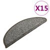 vidaXL Laiptų kilimėliai, 15vnt., antracito spalvos, 65x21x4cm