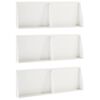 vidaXL Sienelė 6 vnt. 60 x 12 x 30 cm Plienas Balta
